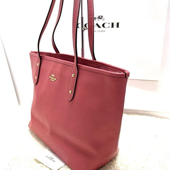 🔥NWT!| Coach Zip Top Tote Handbag Poeny Pink Msrp:$325.00 - Picture 4 of 12